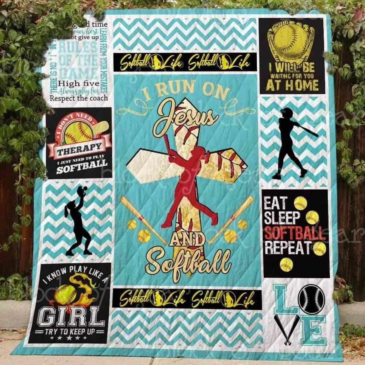 Softball Blanket Kc18071 Quilt