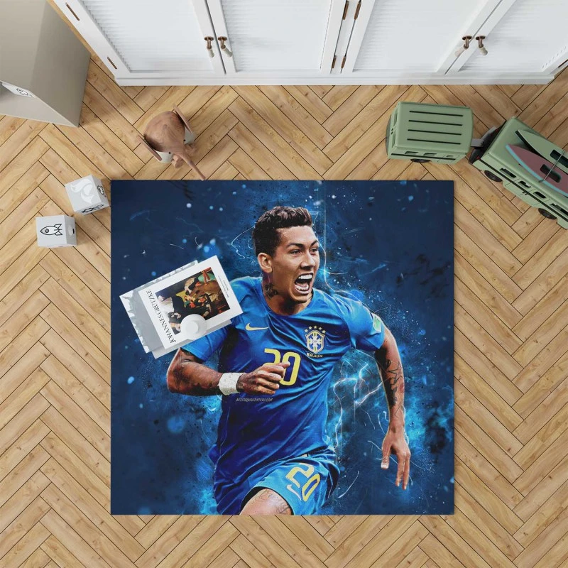 Spright Brazil Football Roberto Firmino Rug