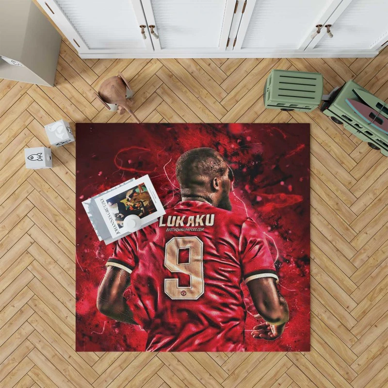 Romelu Lukaku Premier League Player Rug