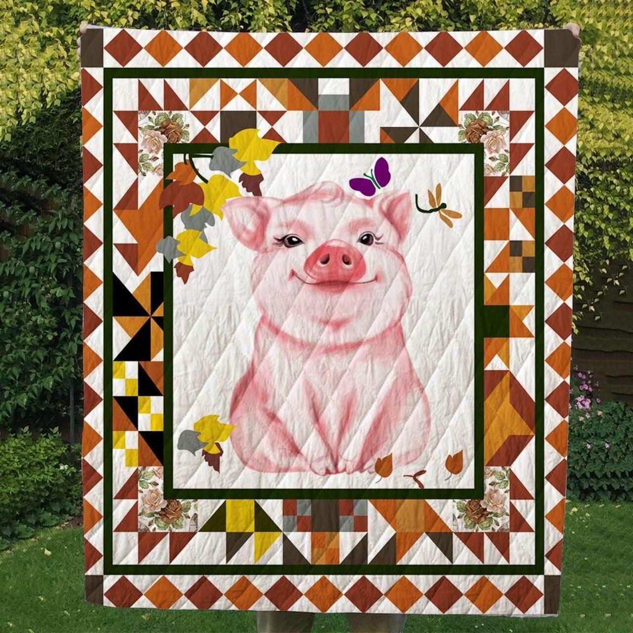 Pig Cl14100400Mdq Quilt Blanket