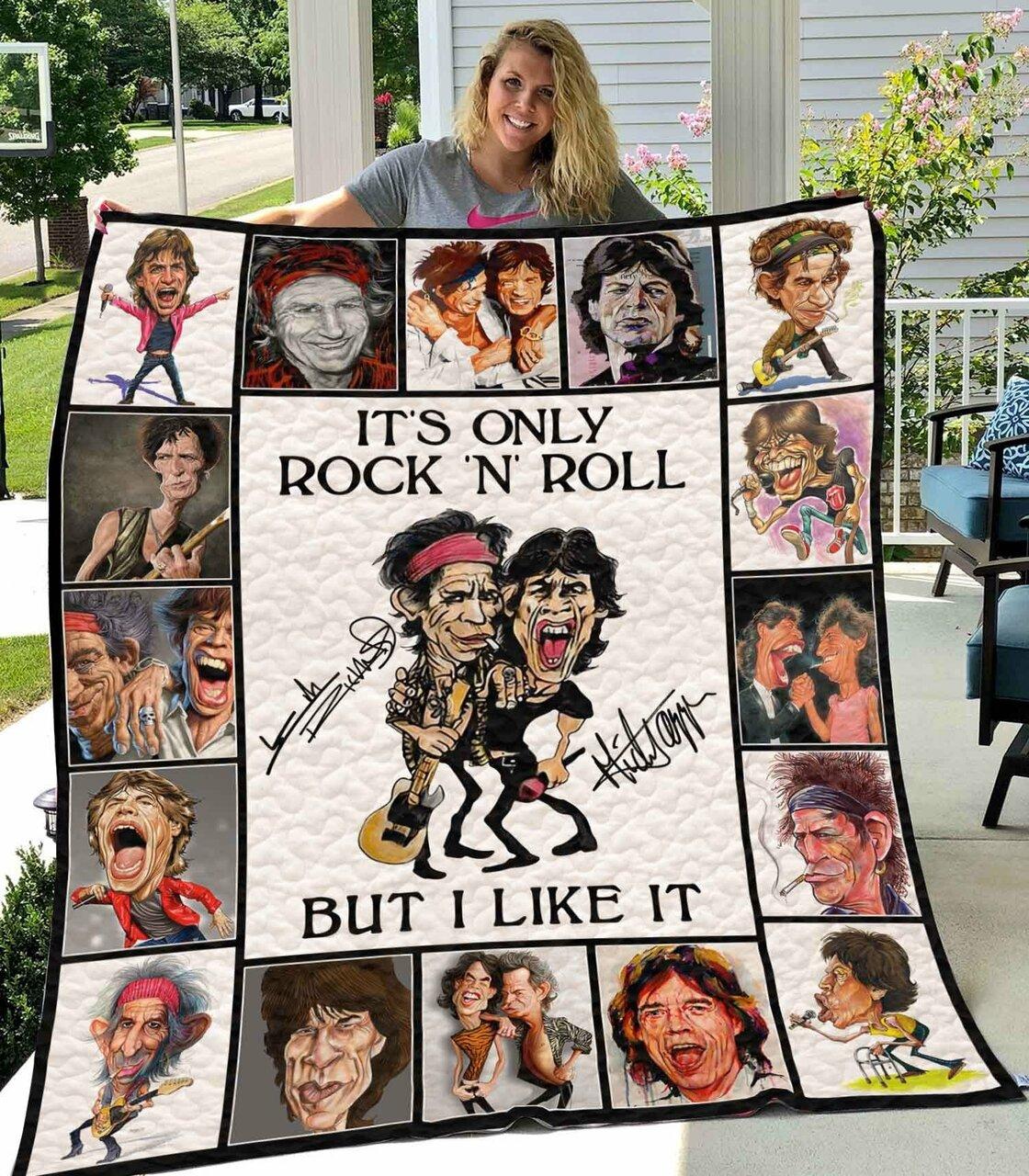 Mick Jagger And Keith Rich Quilt-Blanket