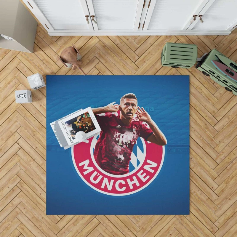 Robert Lewandowski Bayern Munich Football Player Rug