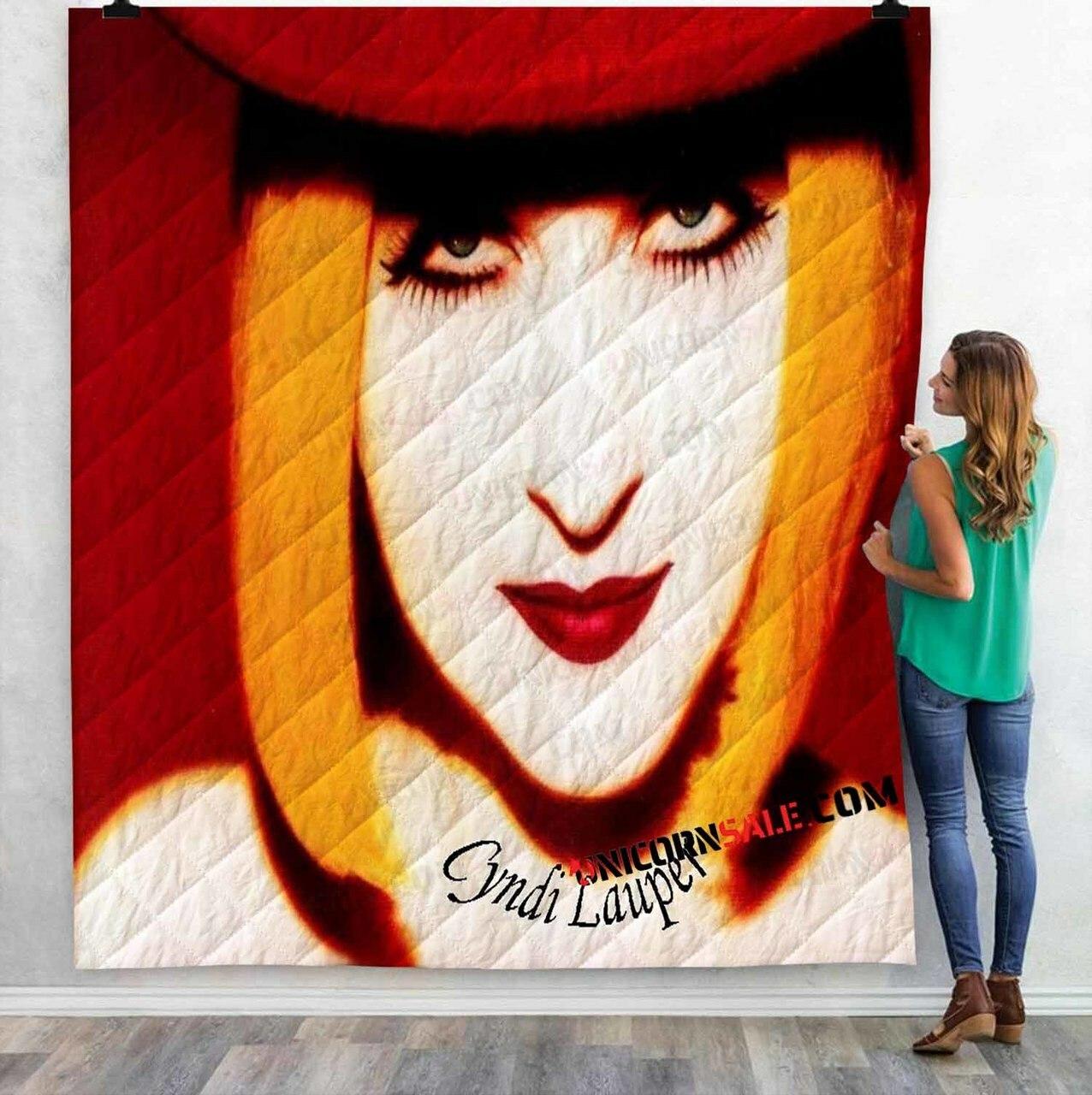 Musical Ats Cyndi Lauper 2V 3Dtomized onalized Quilt Blanket