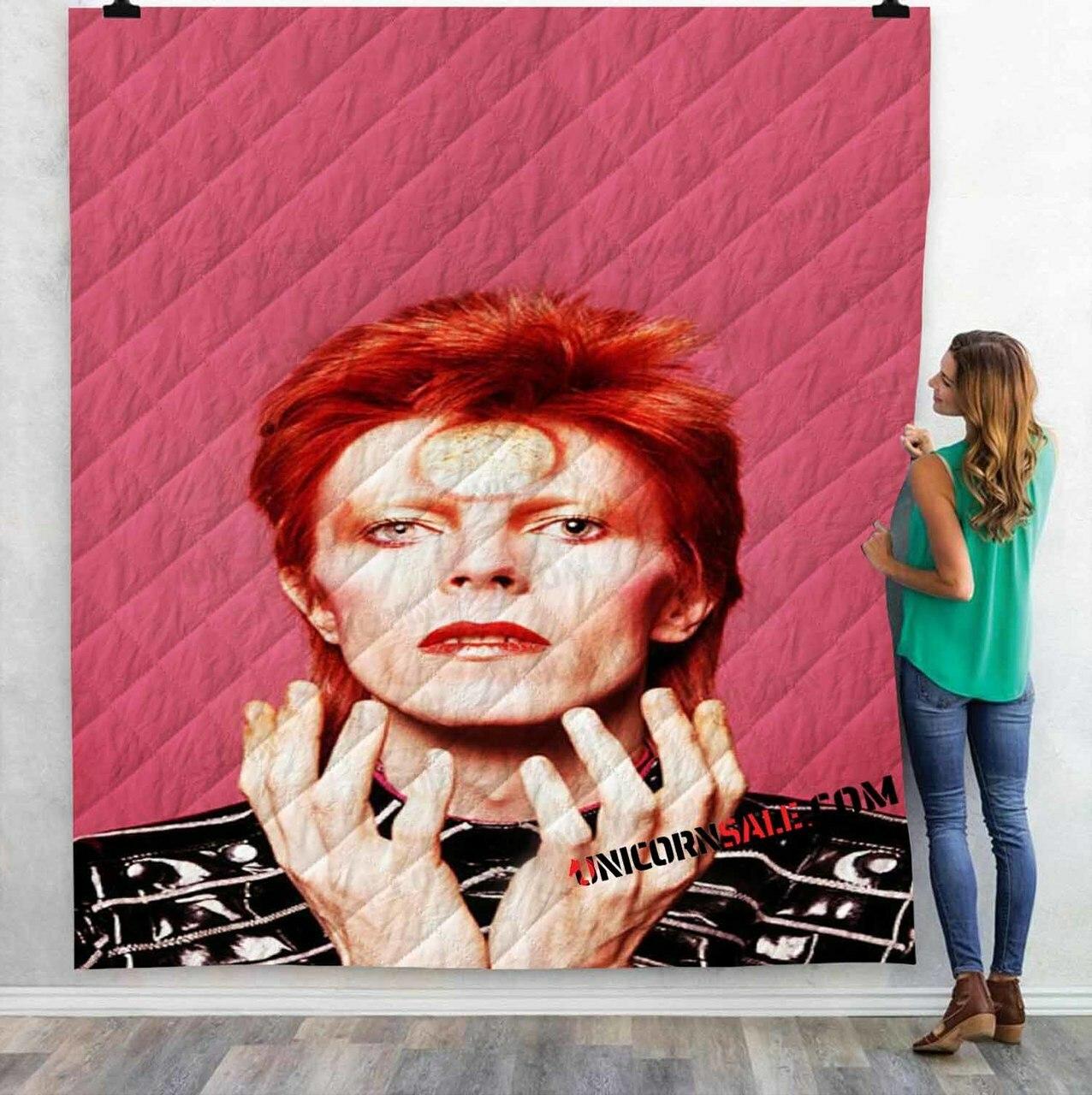 Musical Ats David Bowie1D 3Dtomized onalized Quilt Blanket