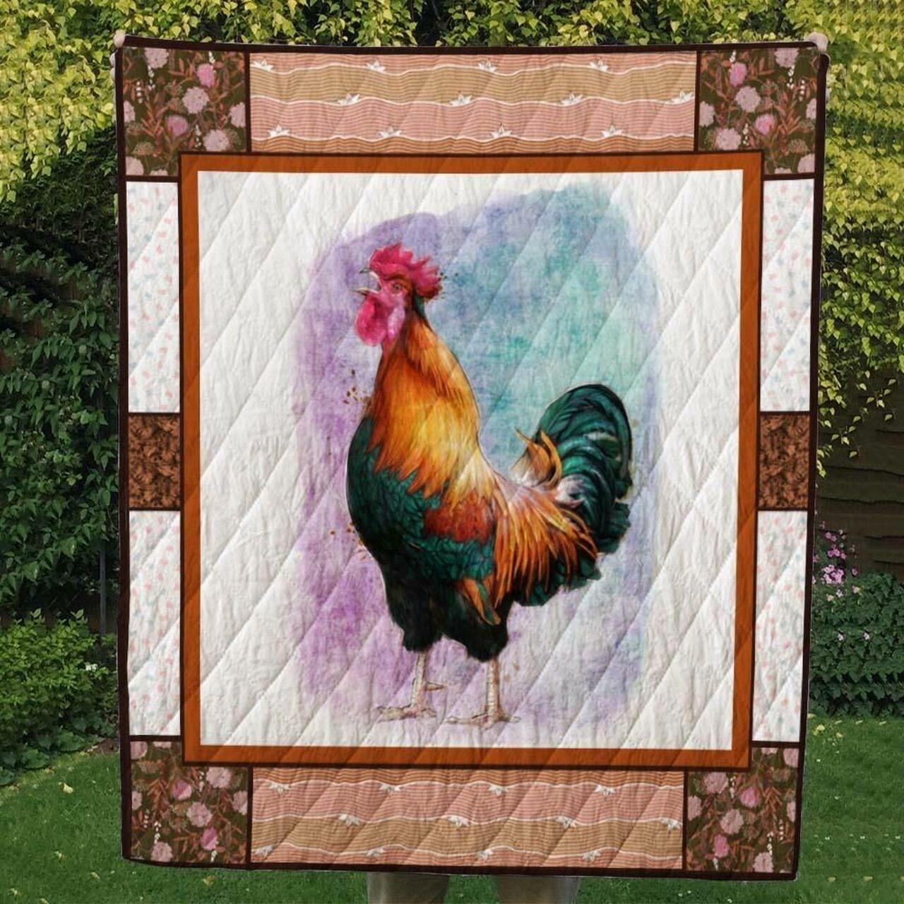 Chicken Cl14100091Mdq Quilt Blanket