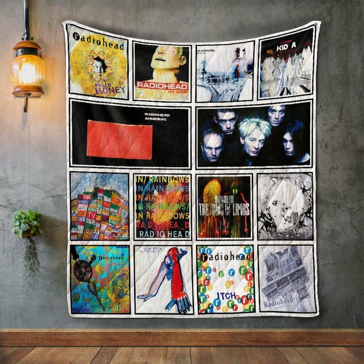 Radiohead Album Co Quilt Blanket