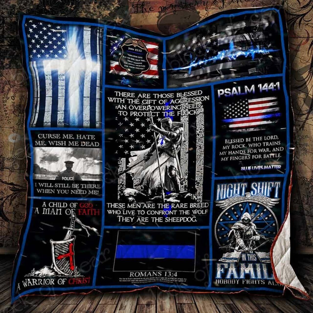 Policeman A Warrior Of Ct Cl2100405Mdq Quilt Blanket
