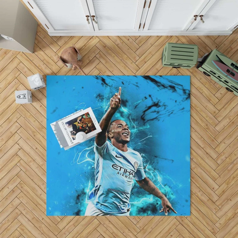 Raheem Sterling Passionate Football Rug