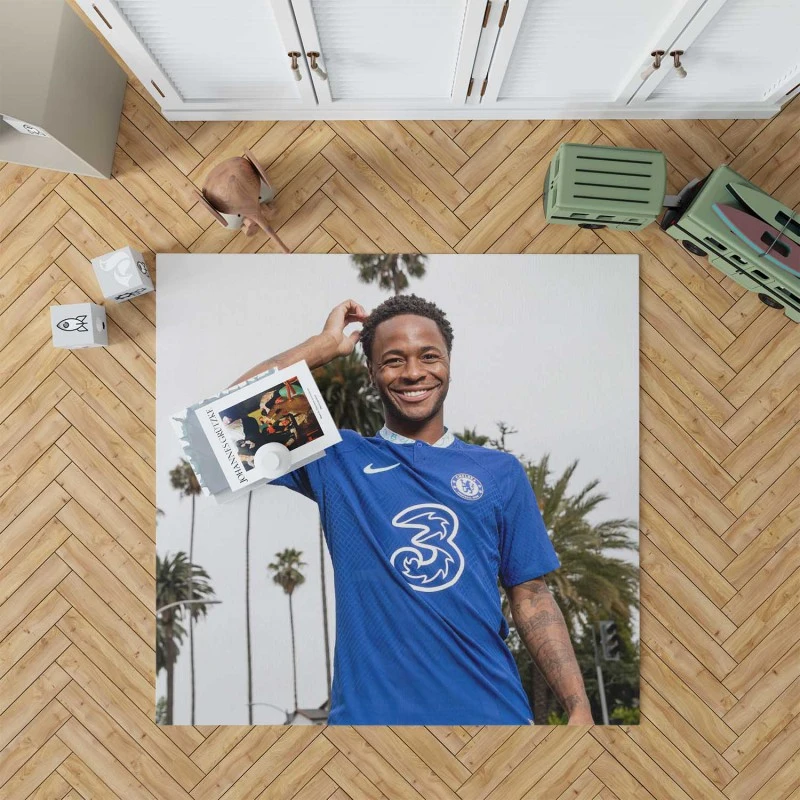 Raheem Sterling Extraordinary Chelsea Football Rug