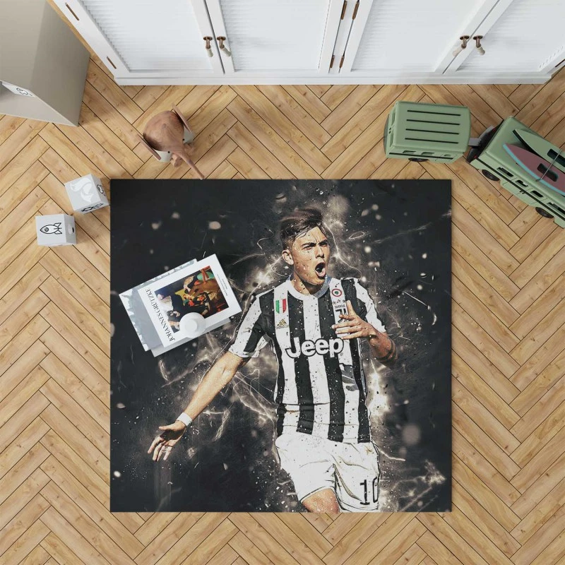Paulo Dybala Fastidious Soccer Player Rug