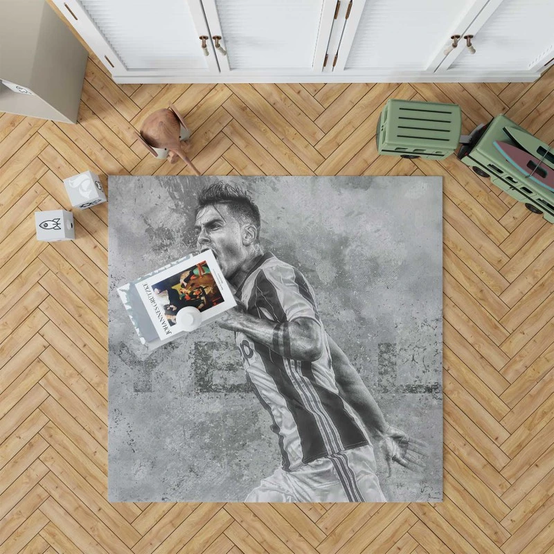 Paulo Bruno Dybala Focused Football Player Rug