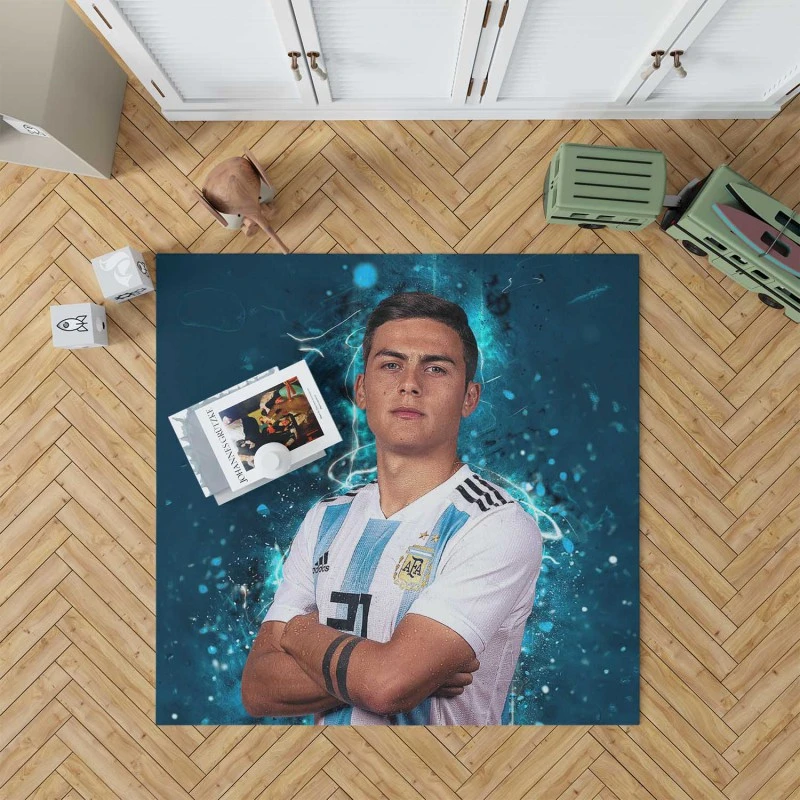 Paulo Bruno Dybala Bustling Footballer Player Rug
