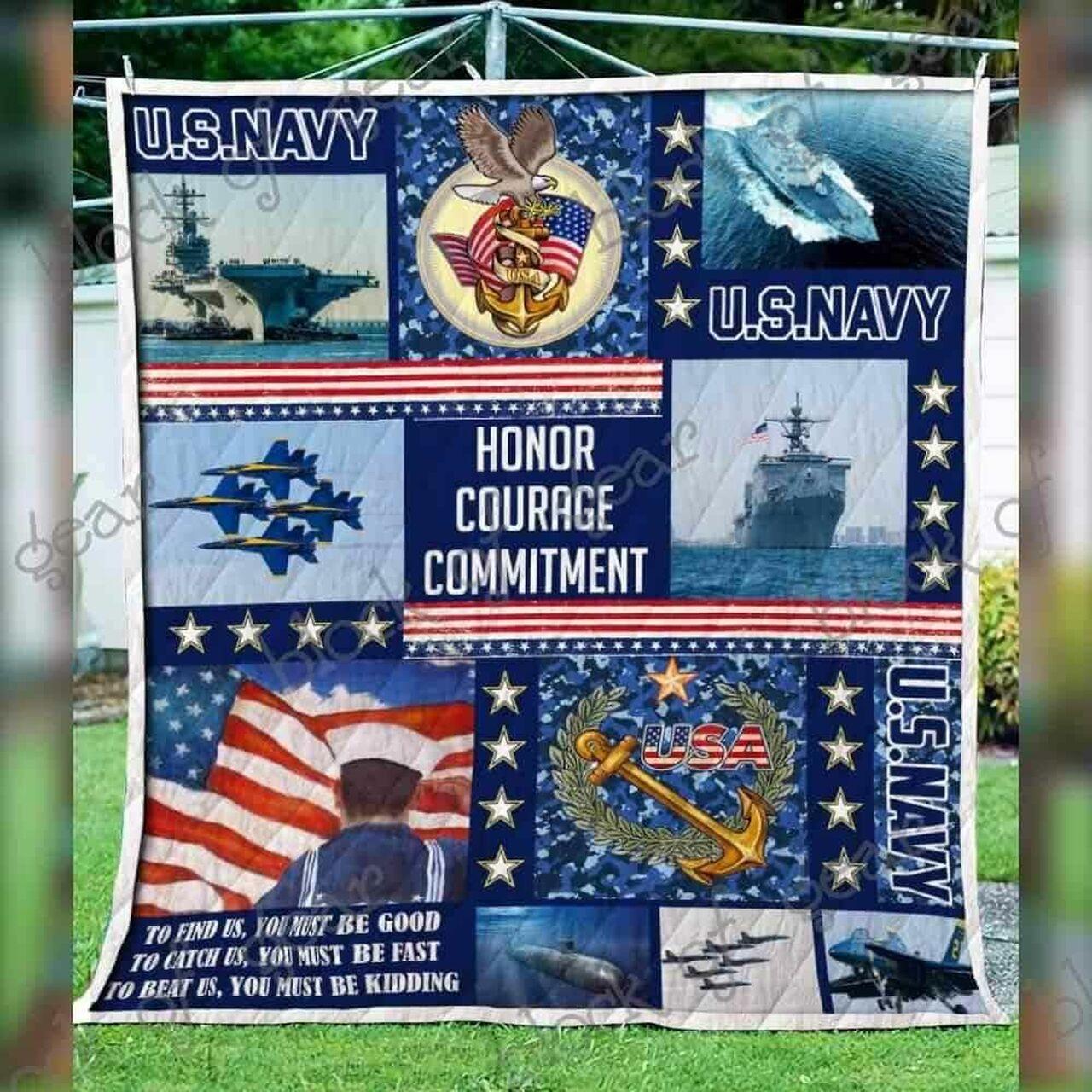 Prou Navy Blanket Kc1507 Quilt