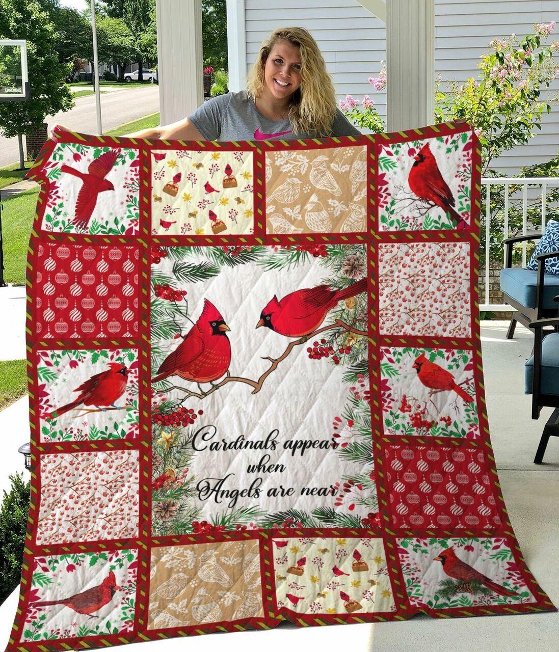 Cardinal Appear When An Are Near Quilt Blanket Greattomized Blanket G For Birthday C Thgiving
