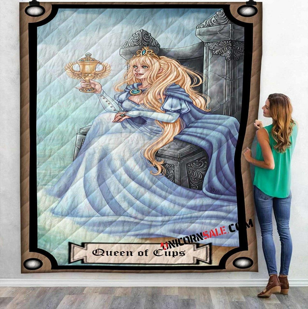 Tarot Card Queen Of 3Dtomized onalized Quilt Blanket