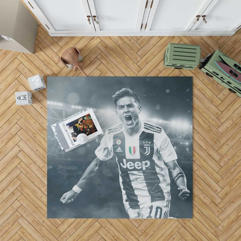 Paulo Dybala Euphoric Footballer Player Rug