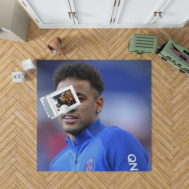 Extraordinary Psg Football Player Neymar Rug