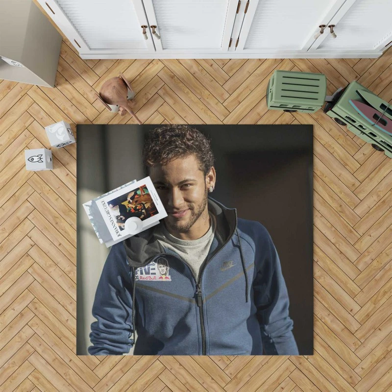 Neymar Jr Flexible Football Player Rug
