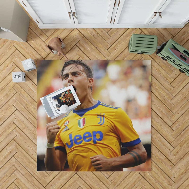 Paulo Bruno Dybala Enthusiastic Sports Player Rug