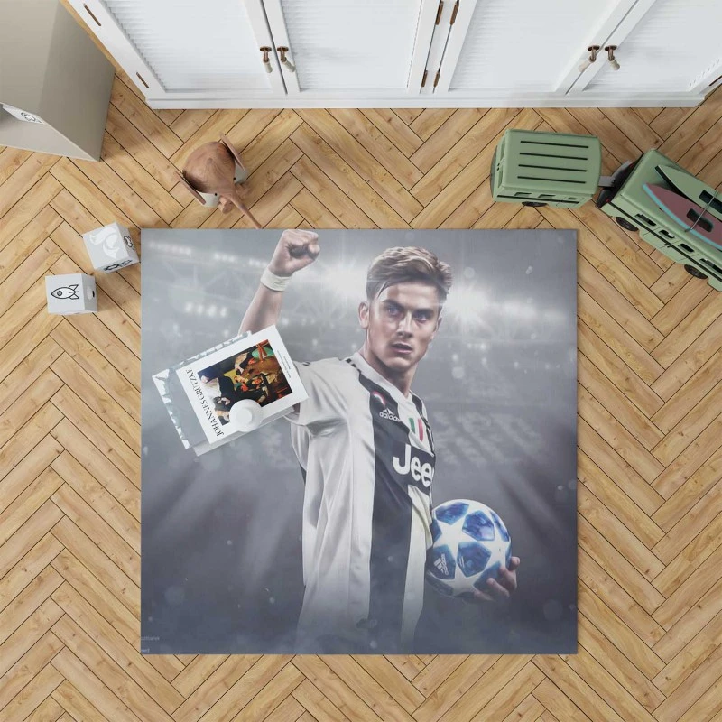 Ethical Football Player Paulo Bruno Dybala Rug