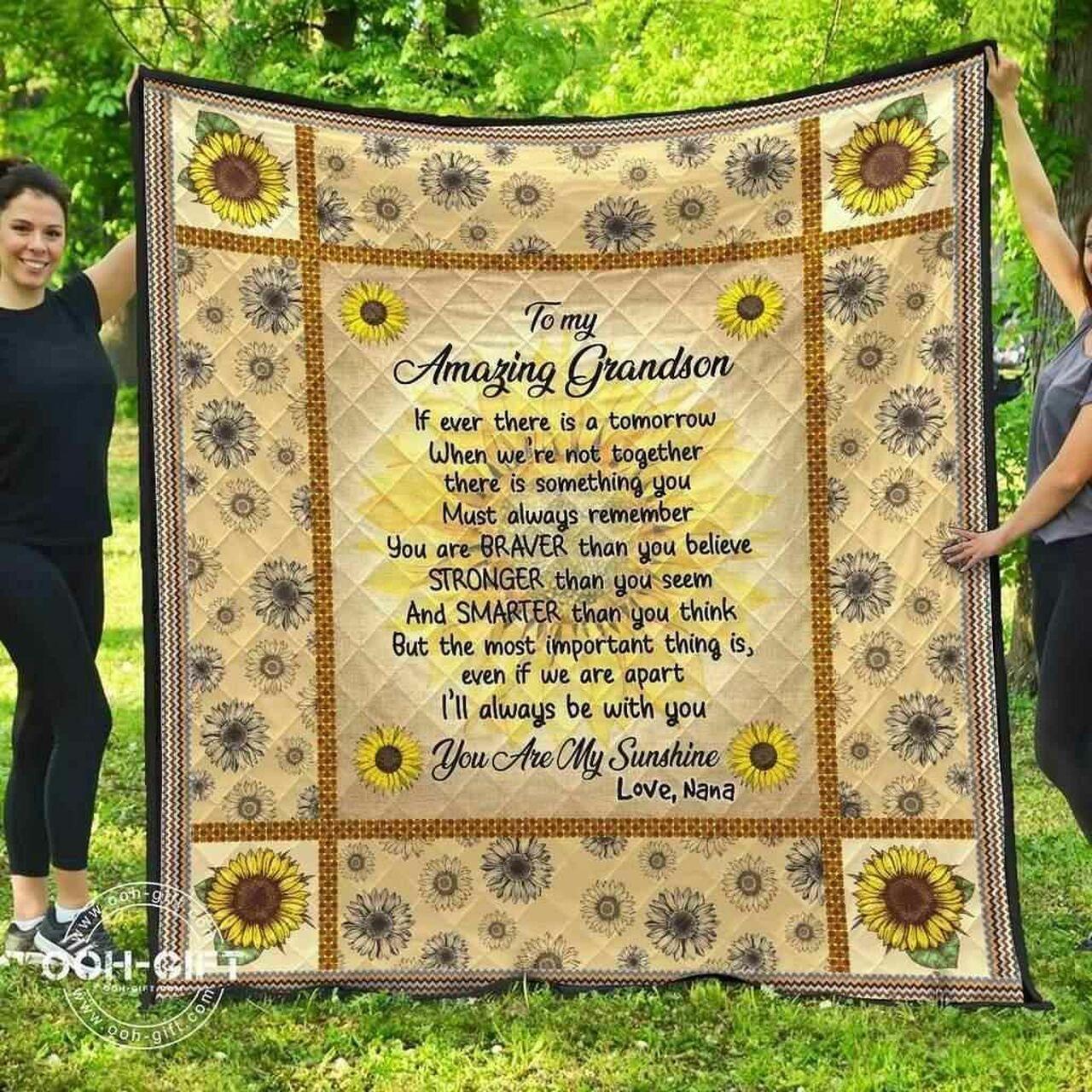 Gron Grandma You Are unshine Love Nana Blanket Th0807 Quilt