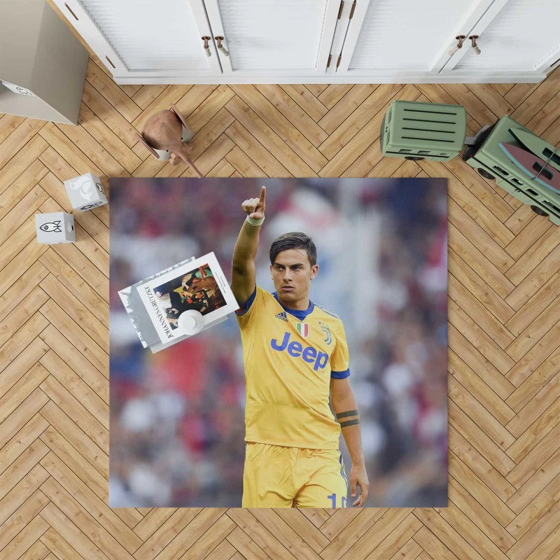 Competitive Football Player Paulo Bruno Dybala Rug