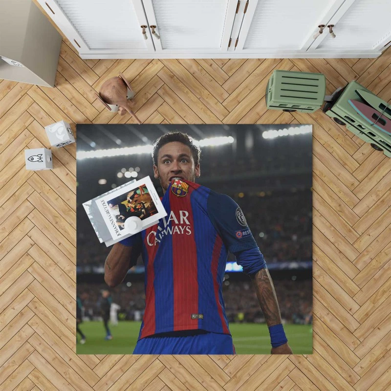 Neymar Barcelona Sports Player Rug