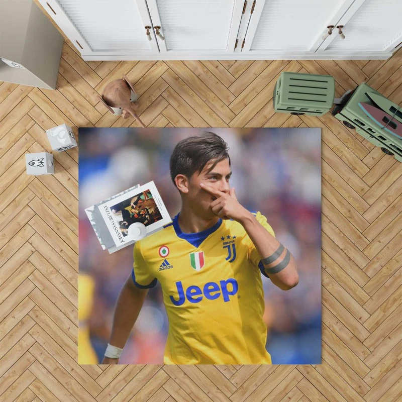 Paulo Bruno Dybala Spright Football Player Rug