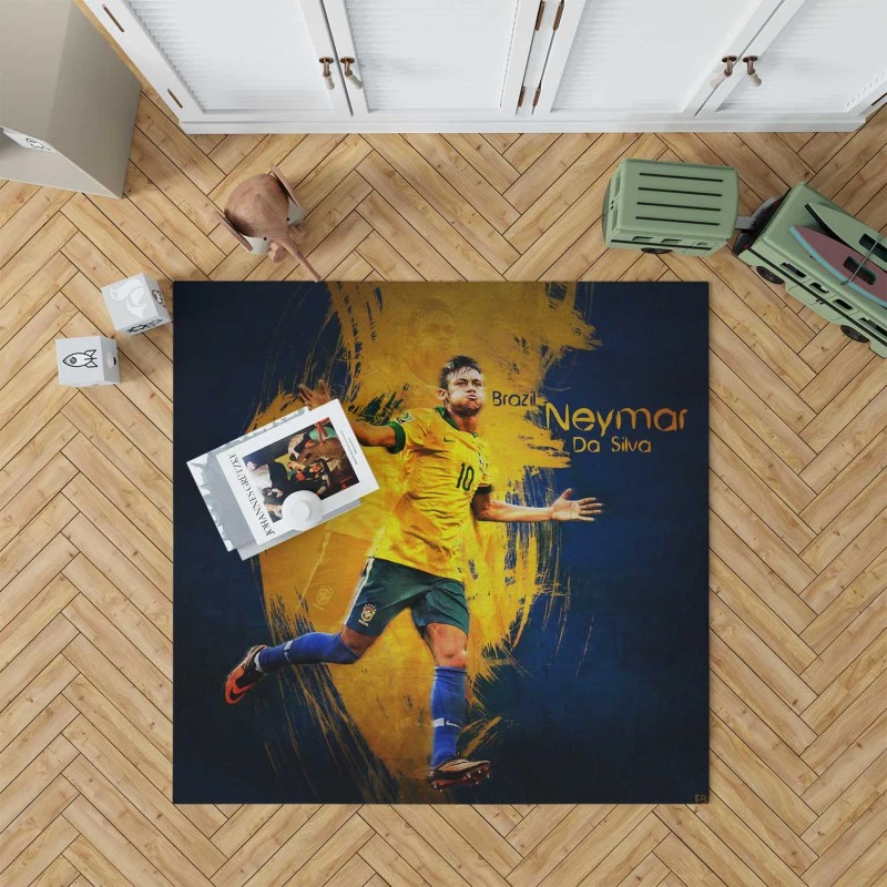 Neymar Sharp Football Player Rug