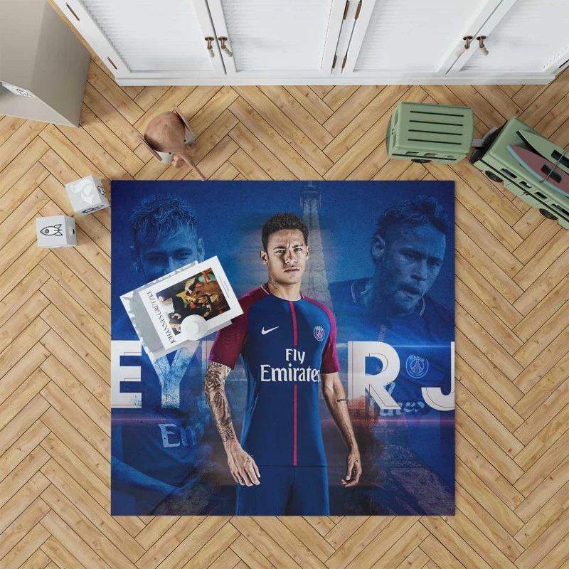 Spright Psg Football Player Neymar Rug