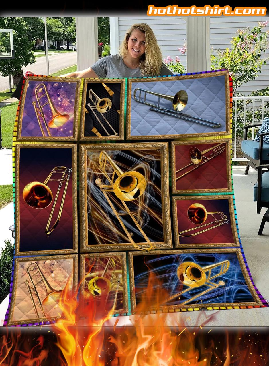 Love Trombone Like Quilt Blanket