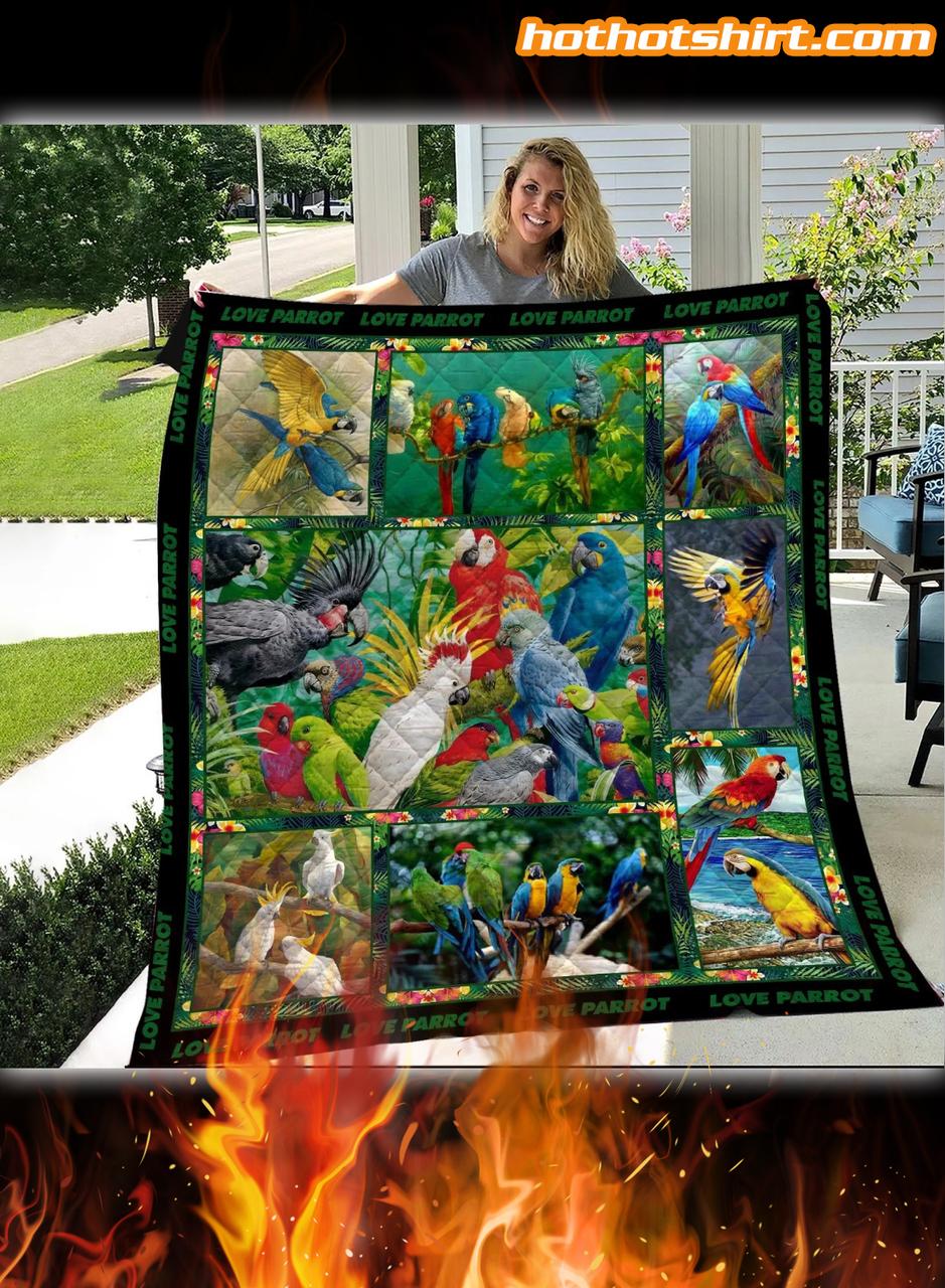 Parrott Friend For Life Quilt Blanket