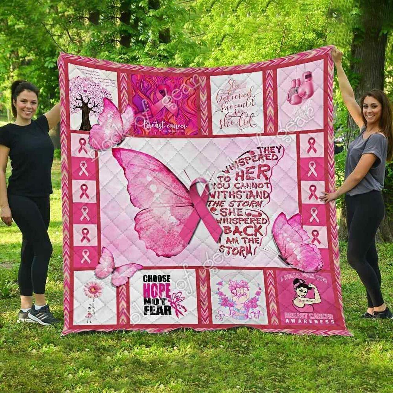 Pink Warrior Bt Cancer Blanket Kc1507 Quilt
