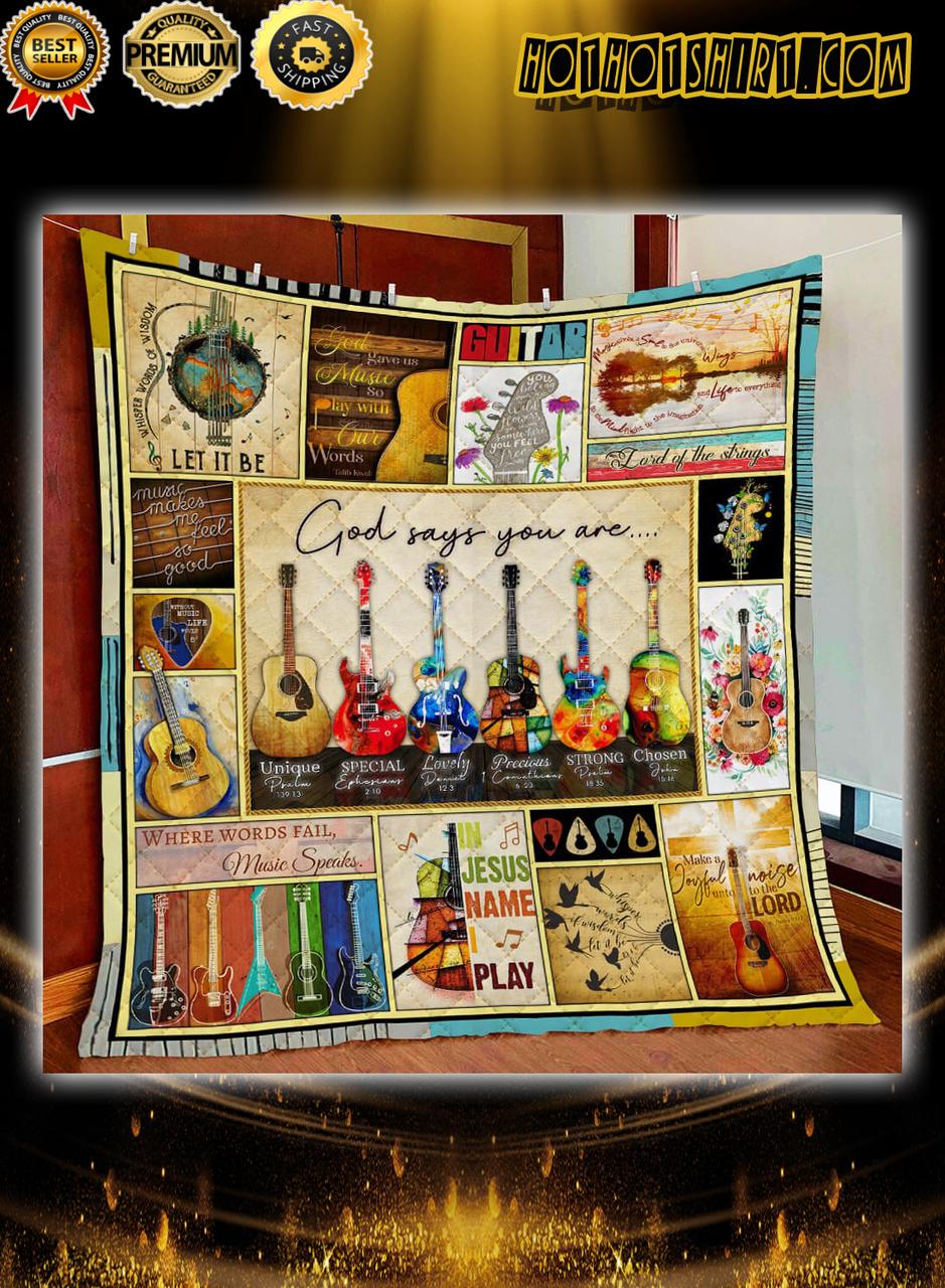 Guitar Gays You Are Quilt Blanket