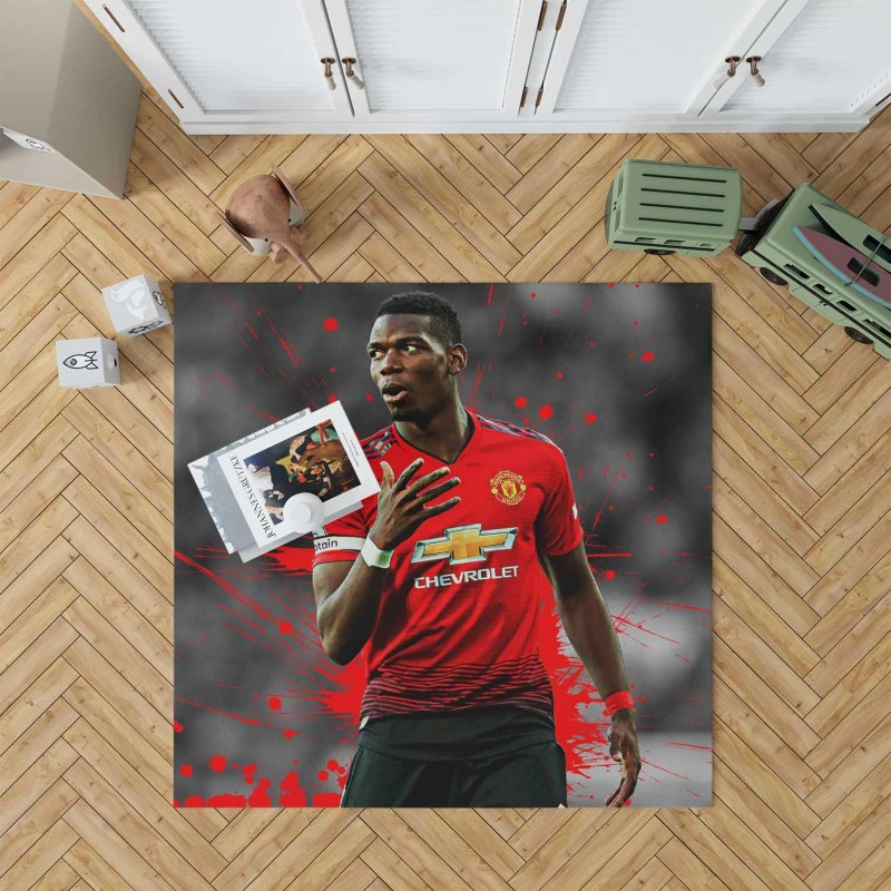 Extraordinary United Football Player Paul Pogba Rug