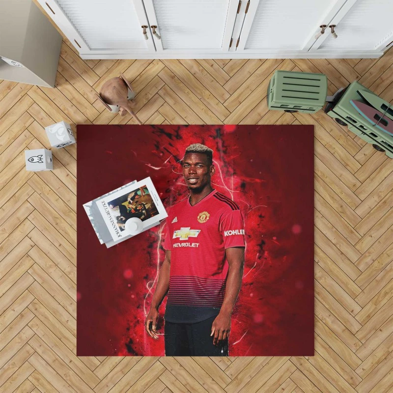 Paul Pogba Euphoric United Footballer Player Rug