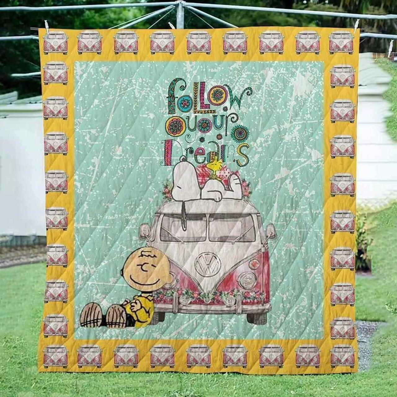 Snoopy Hippie Blanket Th0607 Quilt