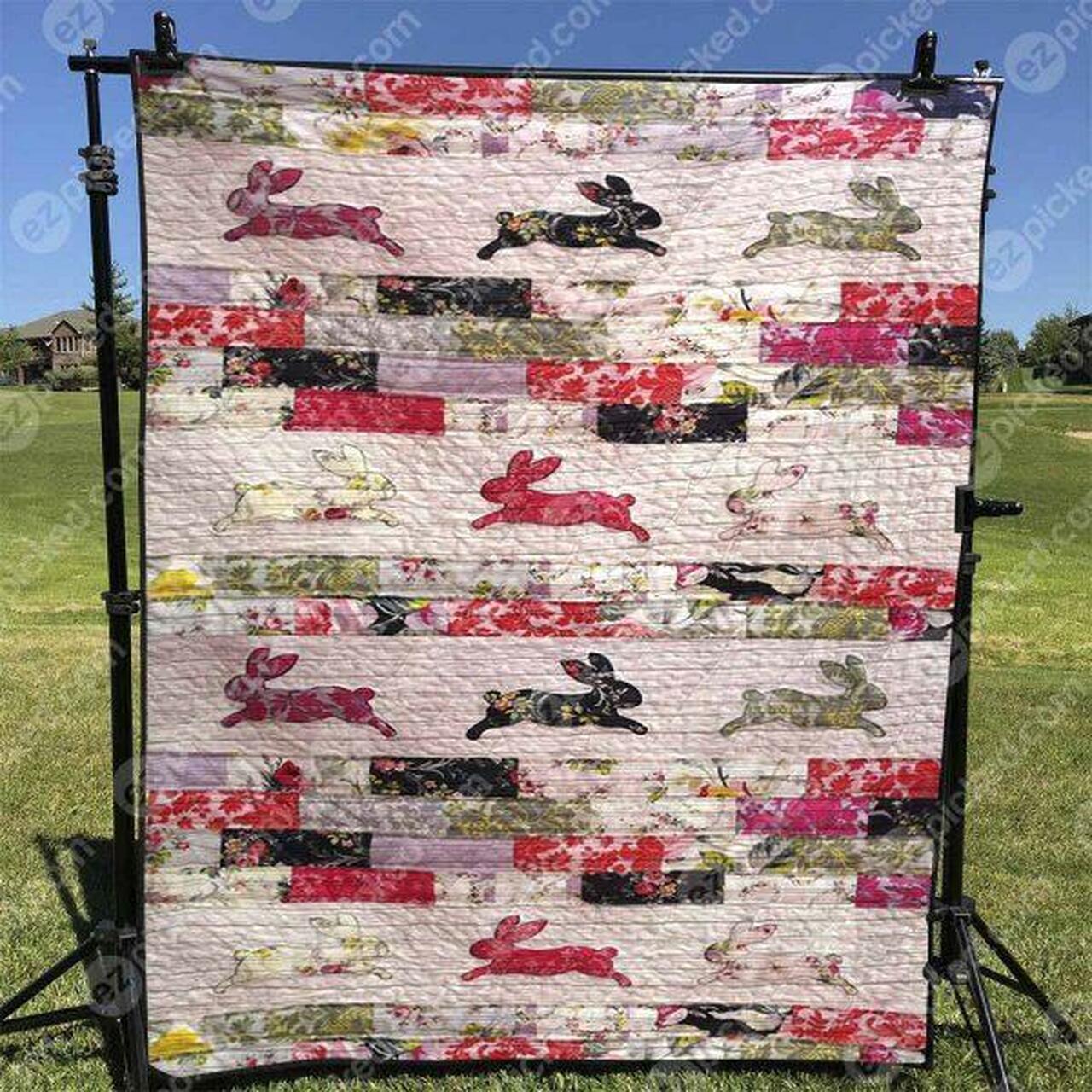 Floral Bunny Quilt Blanket Tr12 Quilt
