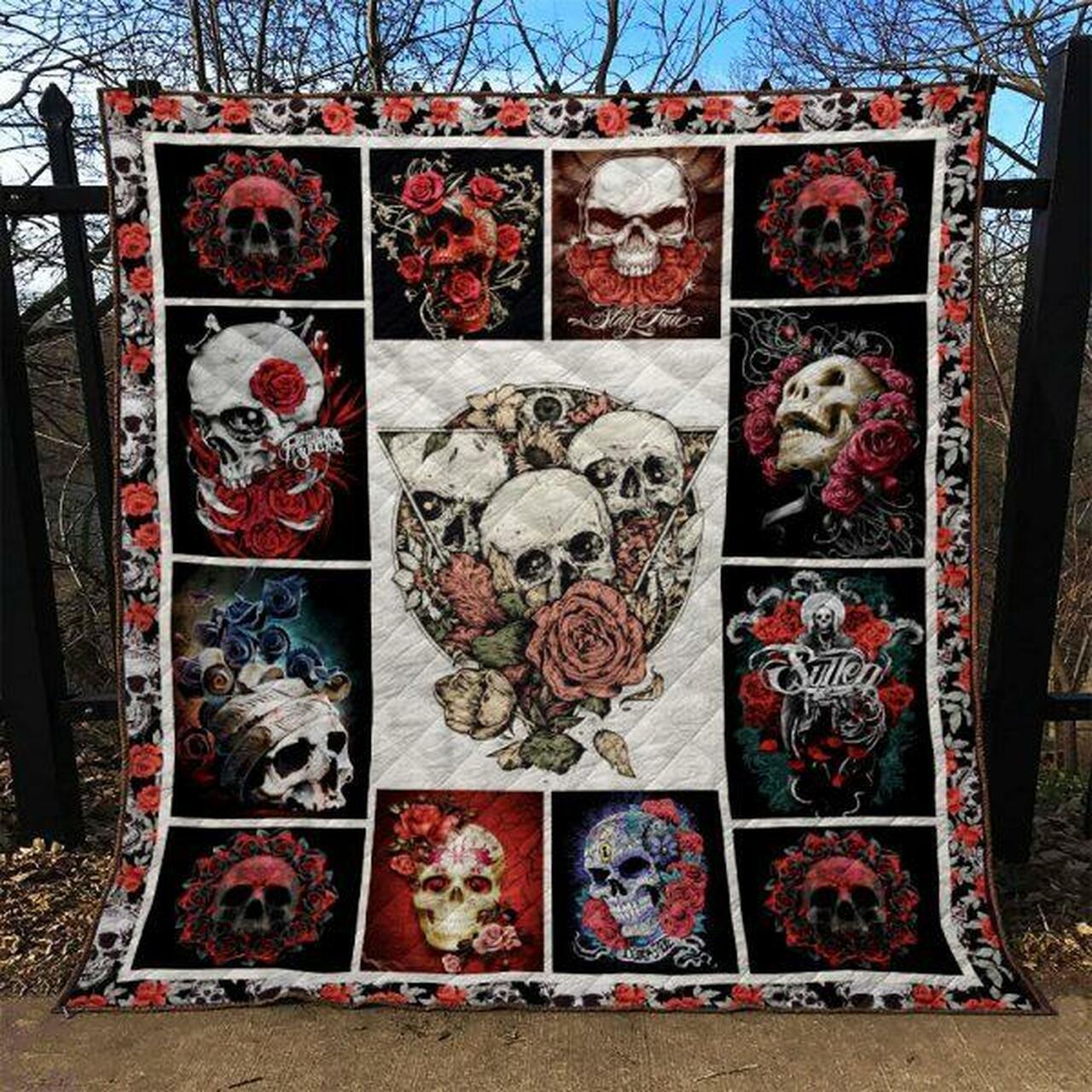 Skull Quilt Blanket Ver 61 Quilt