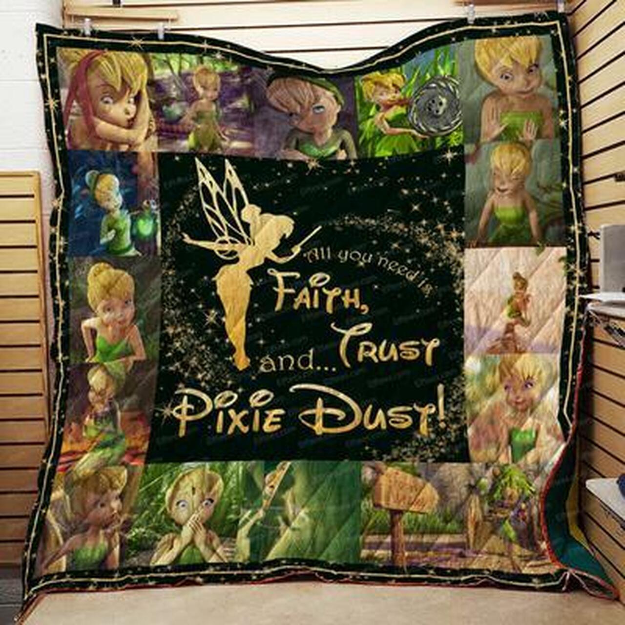Tinker Bell Peter Pan Quilt Blanket All You Nee Faith t And Fairyt Quilt Blanket Fairy01 Quilt
