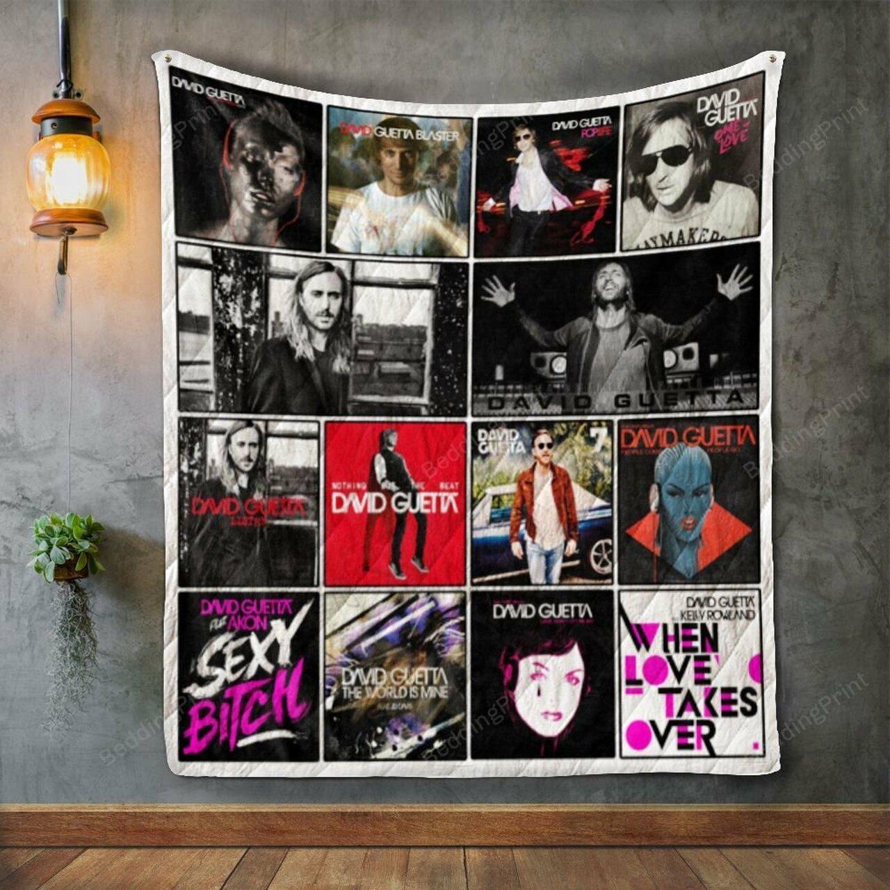 David Guetta Album Co Quilt Blanket