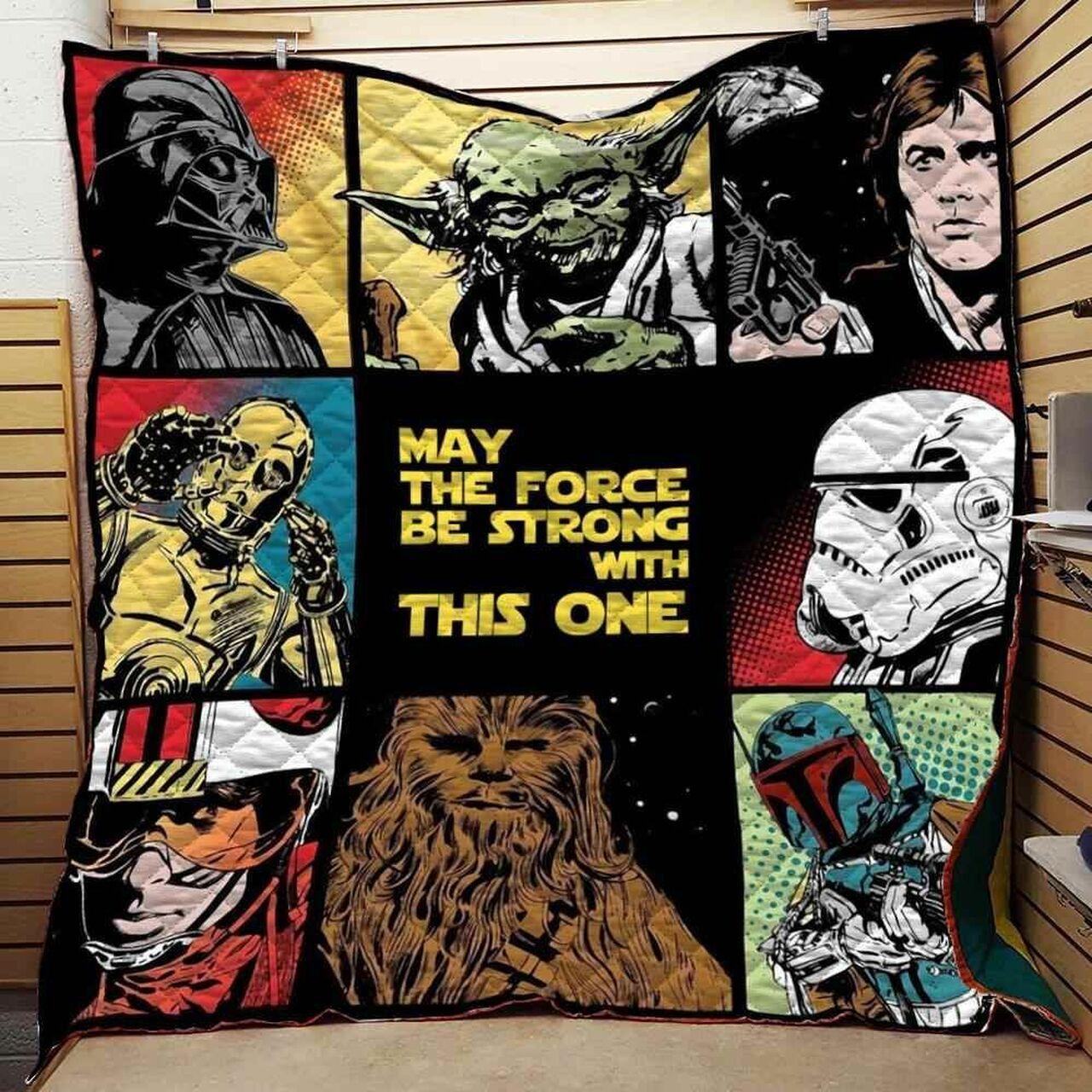May The Force trong With One Blanket Th10072019 Quilt