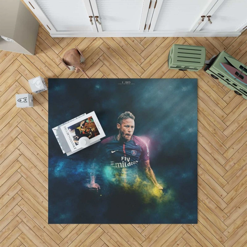 Neymar Active Psg Football Player Rug