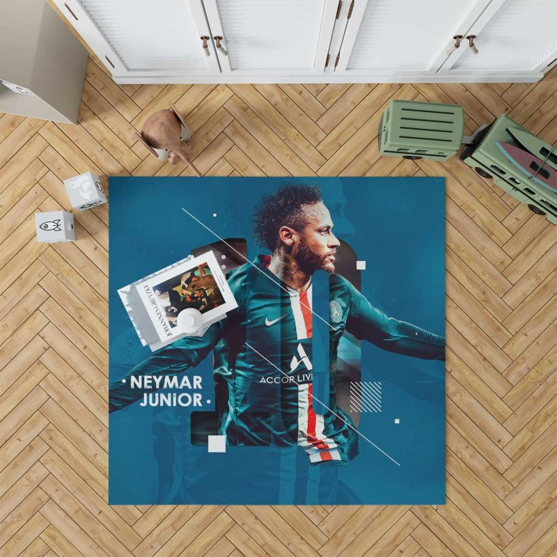 Neymar Jr Psg Soccer Player Rug