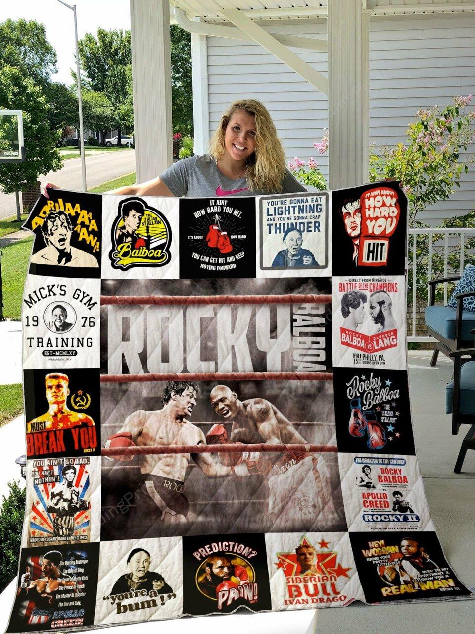 Rocky Balboa Quilt Blanket For Ver 17-1