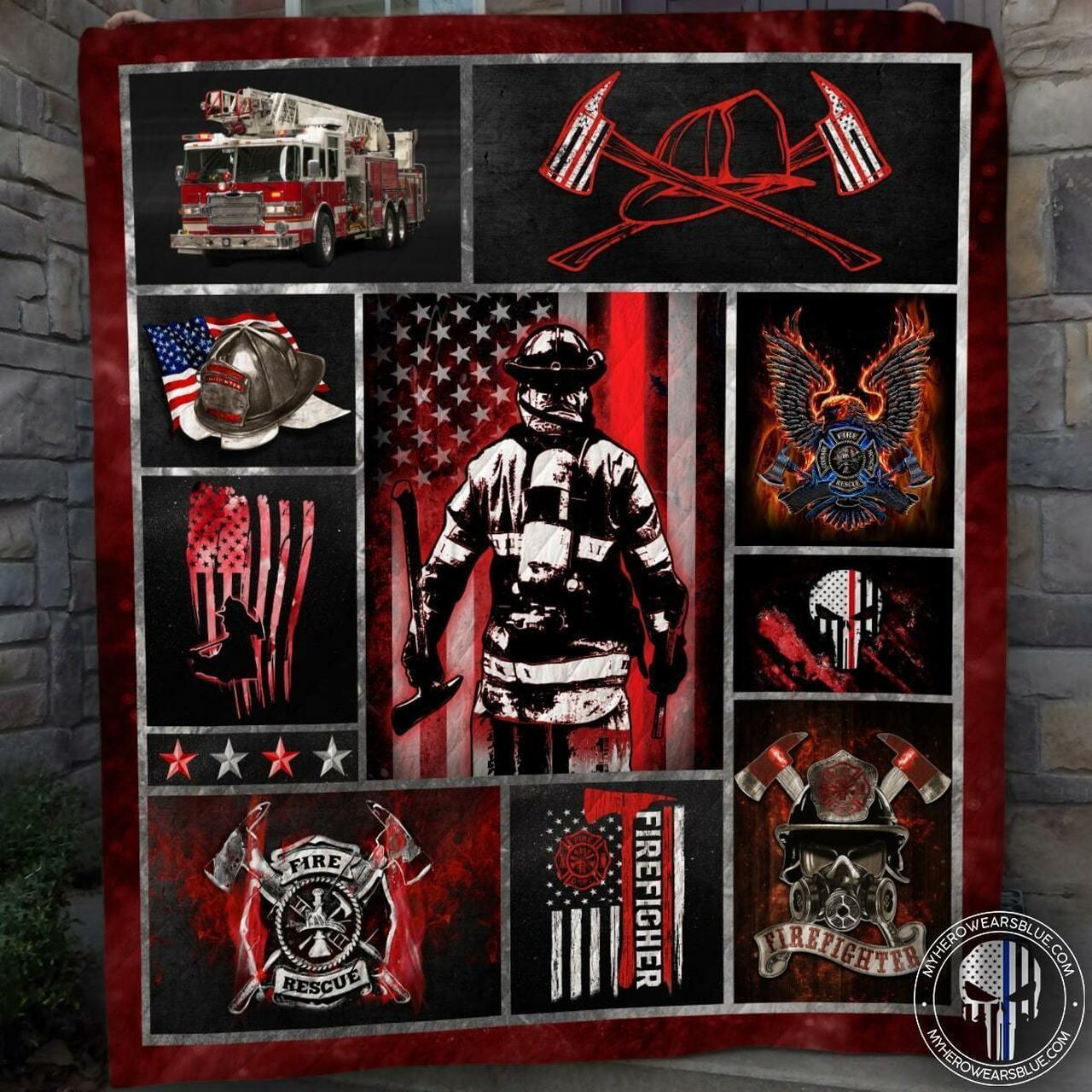 Firefighter Art Im Fr Blanket Quilt