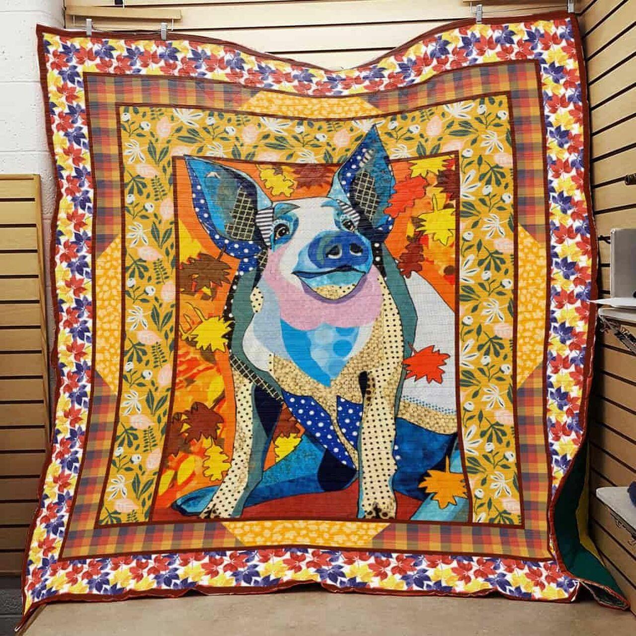 Pig Art Quilt Blanket Greattomized Blanket G For Birthday C Thgiving