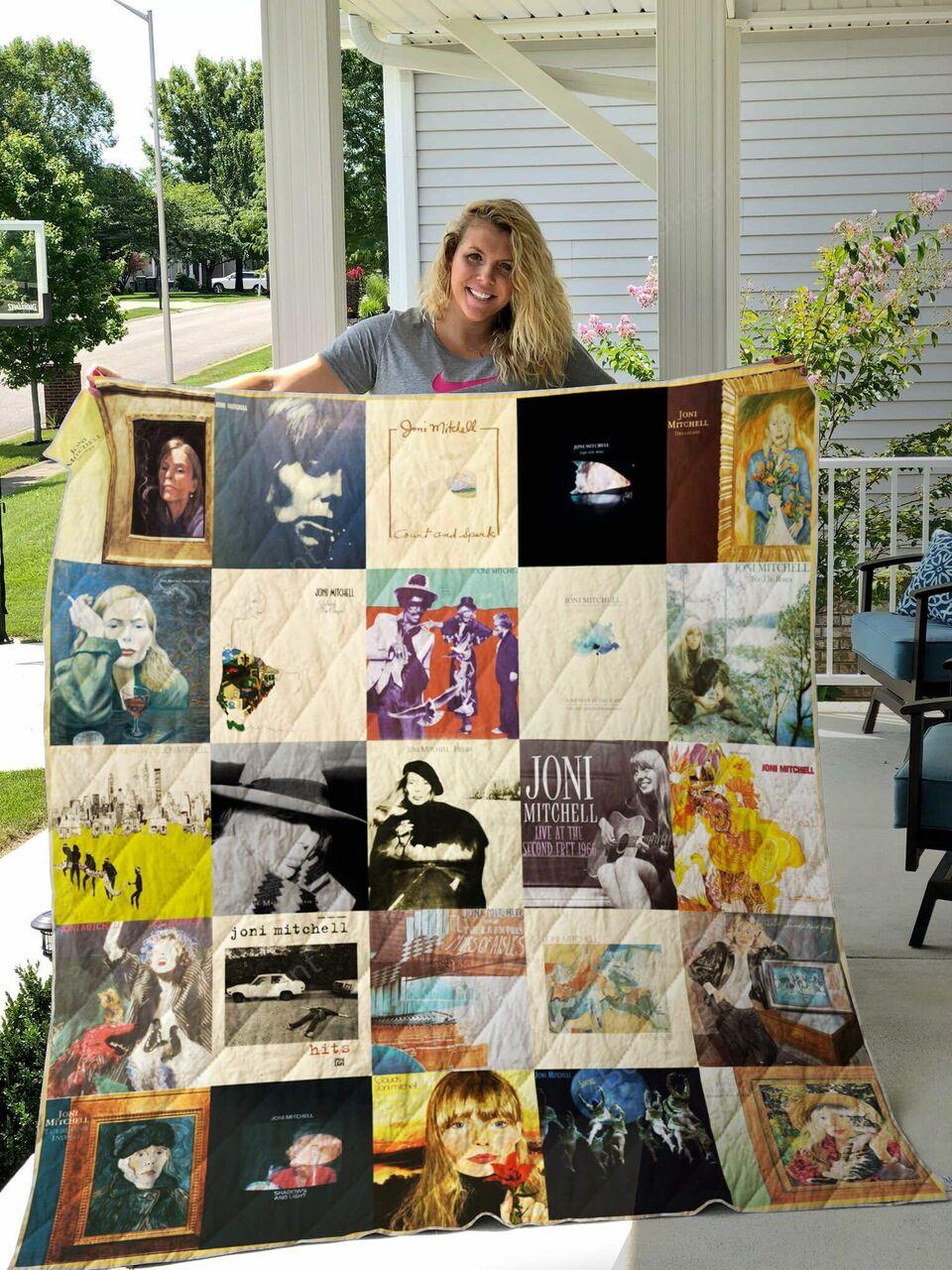 Joni Mitchell Quilt Blanket For Ver 25
