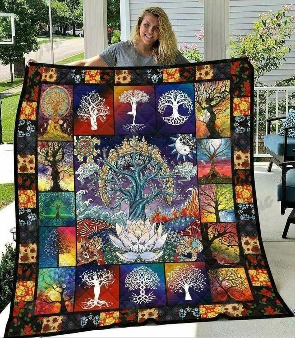 Tree Of Life Quilt Blanket