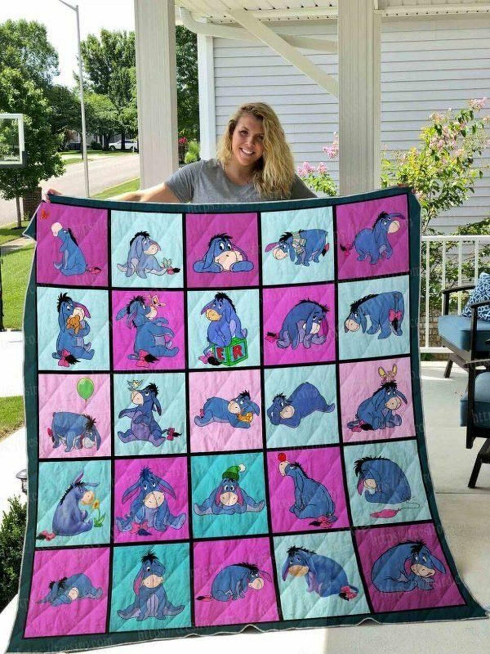 Eeyore Ver 01 Aeason Size Quilt Blanket